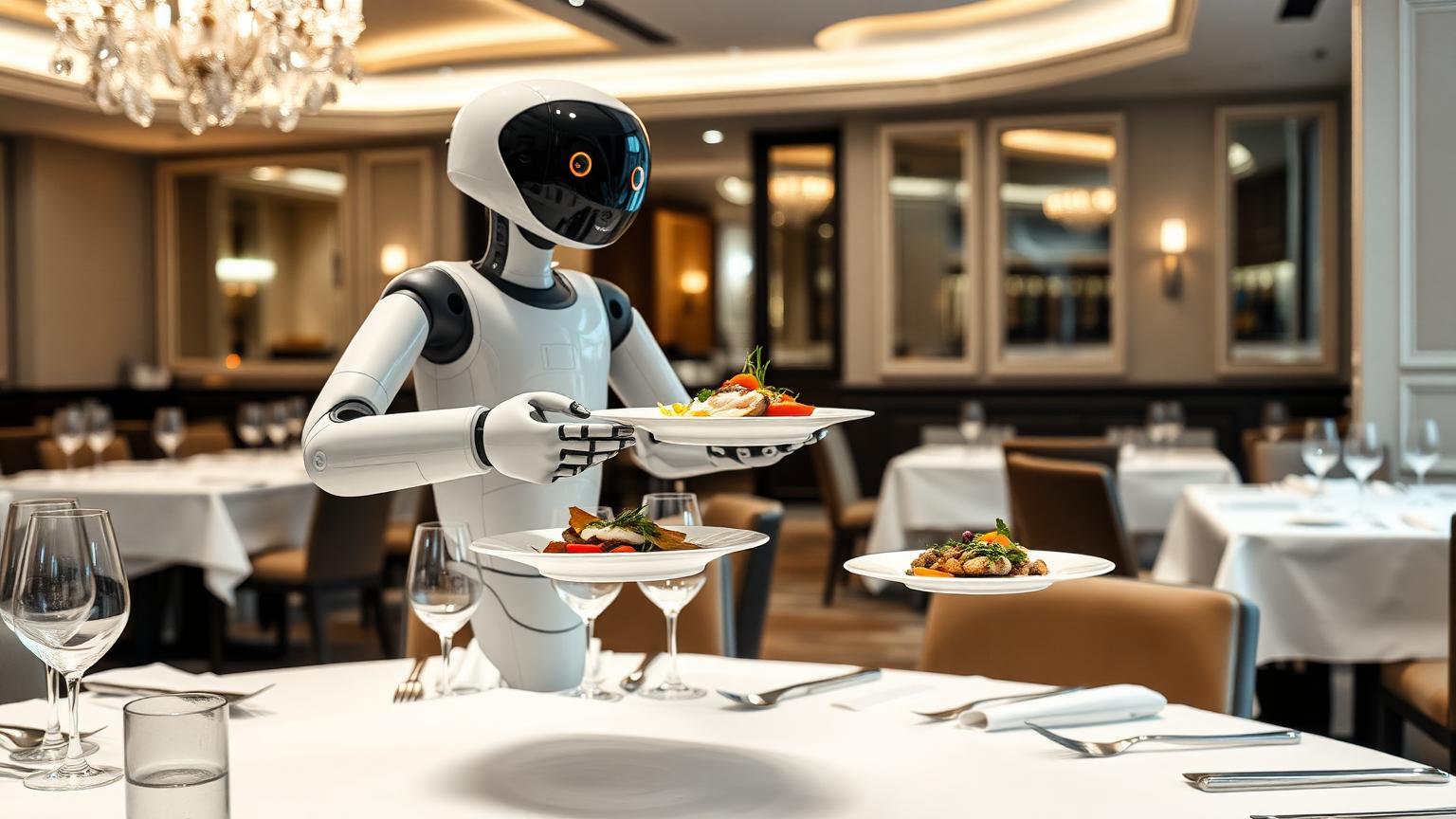 DINERBOT T8 in an upscale hotel restaurant