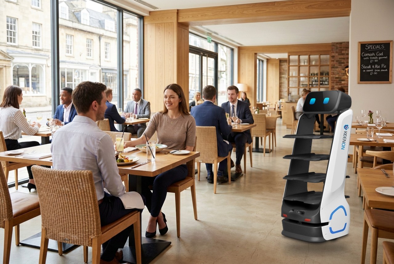 Keenon DINERBOT T9 operating in a restaurant environment