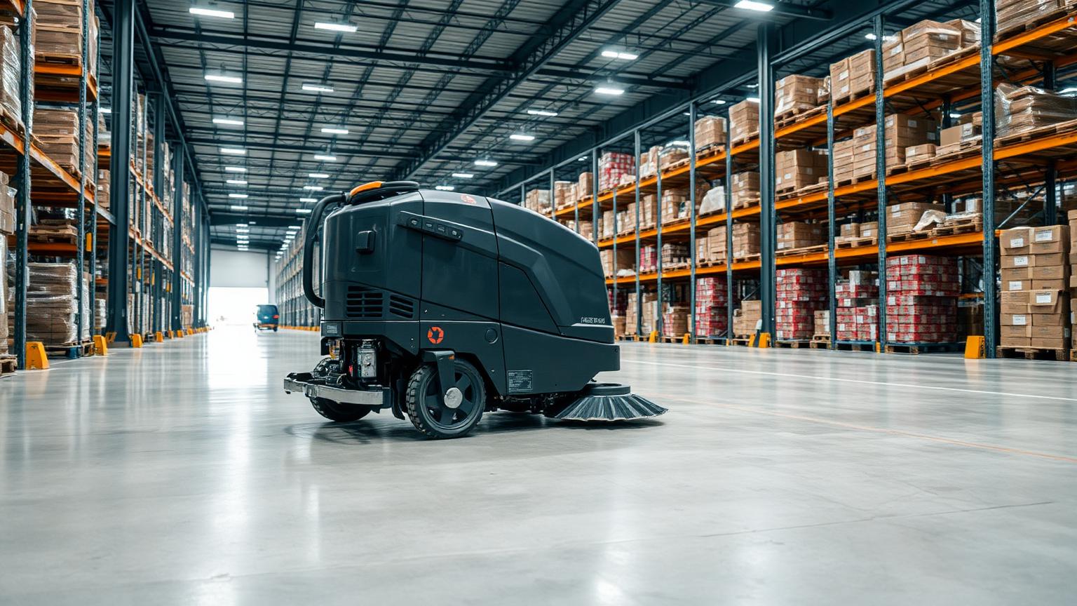 KLEENBOT C55 in a distribution warehouse